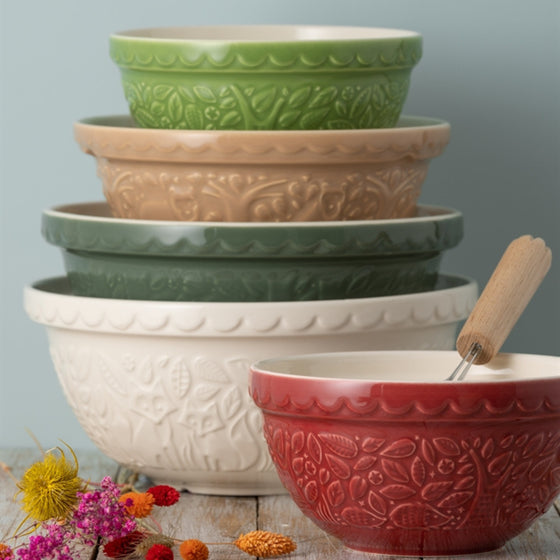 Mason Cash In The Forest Green Owl Mixing Bowl 26cm