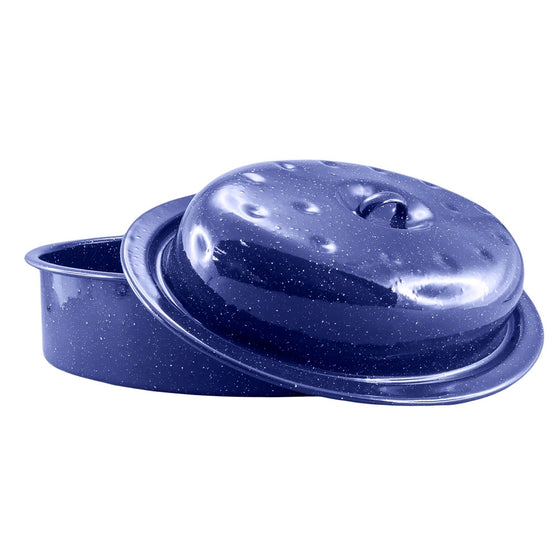 Falcon Enamel Oval Roasting Dish Blue 30cm