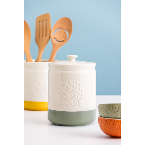 Mason Cash Home To Roost Large Storage Jar Green 18cm