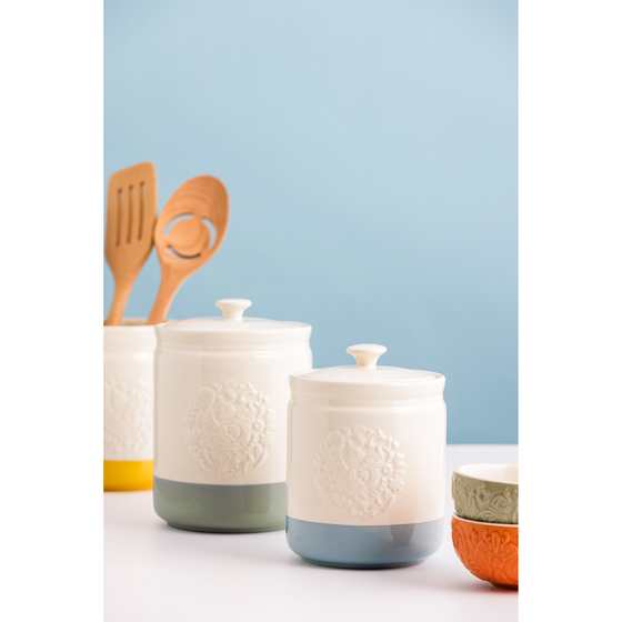Mason Cash Home To Roost Large Storage Jar Green 18cm