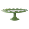 Ecology Ruffle Cake Stand - Meadow Green 33cm