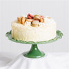 Ecology Ruffle Cake Stand - Meadow Green 33cm