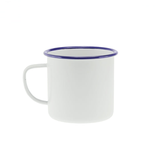 Falcon Enamel Mug White/blue Rim 500ml