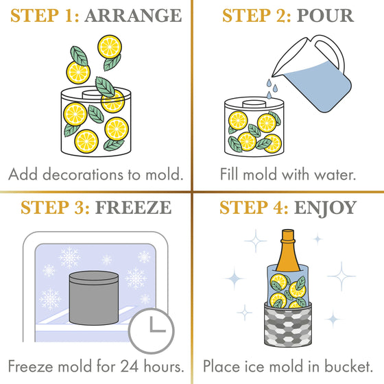 Glasi Ice Mold Hammered Stainless Steel Wine Chiller