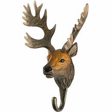  Wildlife Garden Hand Carved Hook Red Deer