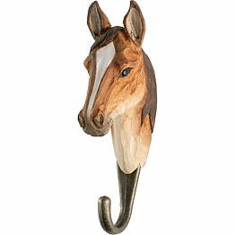 Wildlife Garden Hand Carved Hook Horse