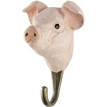  Wildlife Garden Hand Carved Hook Pig
