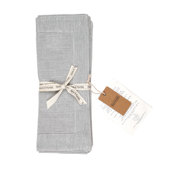Raine and Humble Pin Stripe Placemat Charcoal