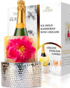 Glasi Ice Mold Hammered Stainless Steel Wine Chiller