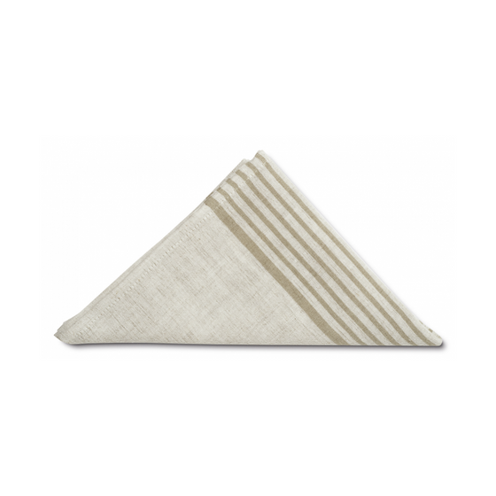 Ogilvies Designs Provincial Napkin Stone Stripe