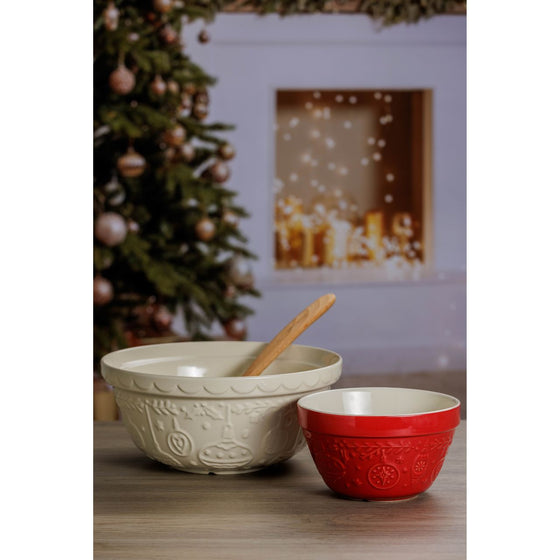 Mason Cash Christmas White Mixing Bowl 24cm