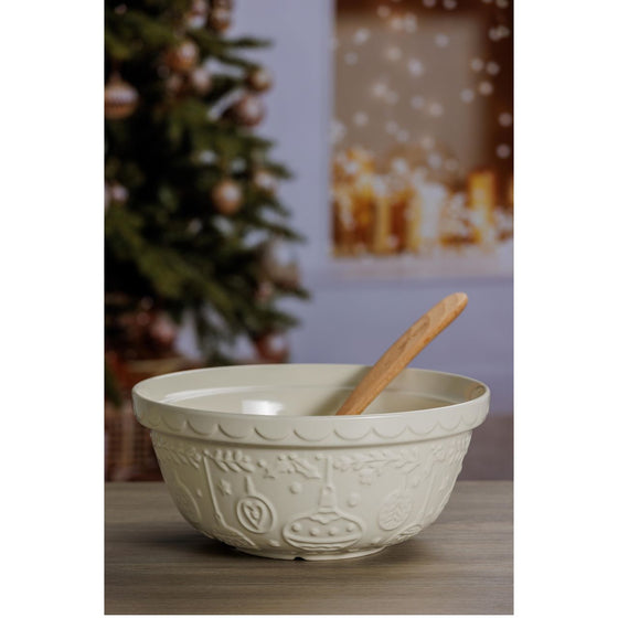 Mason Cash Christmas White Mixing Bowl 24cm