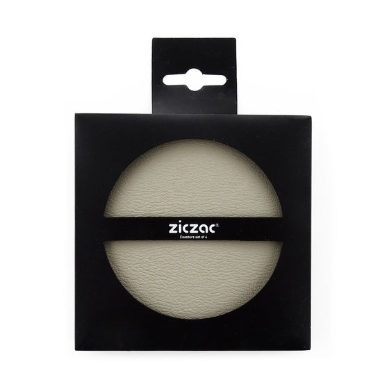 Ziczac Taupe Pvc Coasters