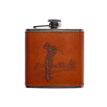  Selbrae Leather Hip Flask Golf