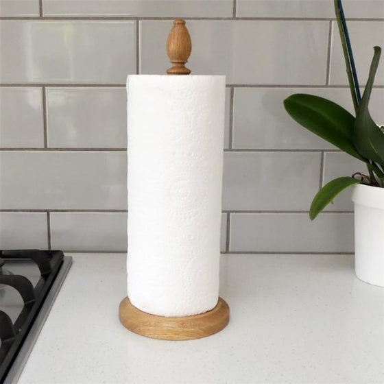 Creamore Mill Oak Paper Towel Stand
